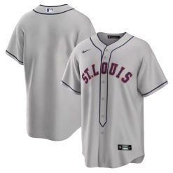 St. Louis Cardinals Blank Grey Classic Throwback Jersey - All Stitched