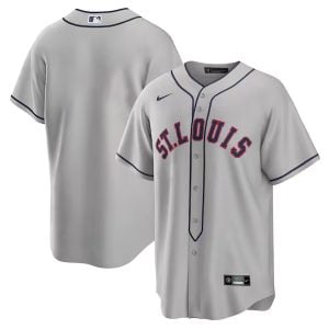 St. Louis Cardinals Blank Grey Classic Throwback Jersey - All Stitched