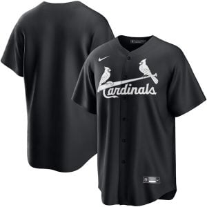 St. Louis Cardinals Blank Black White Jersey - All Stitched