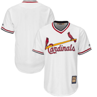 St. Louis Cardinals Blank White Home Throwback Jersey - All Stitched