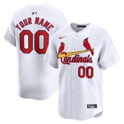 Custom St. Louis Cardinals White Home Limited Jersey - All Stitched