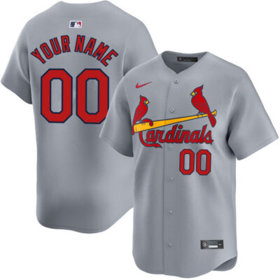 Custom St. Louis Cardinals Grey Away Limited Jersey - All Stitched