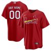 Custom St. Louis Cardinals Red Alternate Limited Jersey - All Stitched