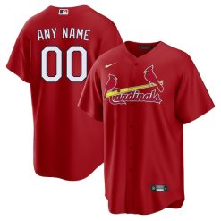 Custom St. Louis Cardinals Red Alternate Limited Jersey - All Stitched