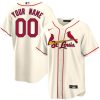Custom St. Louis Cardinals Cream Alternate Limited Jersey - All Stitched
