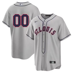 Custom St. Louis Cardinals Grey Classic Throwback Jersey - All Stitched