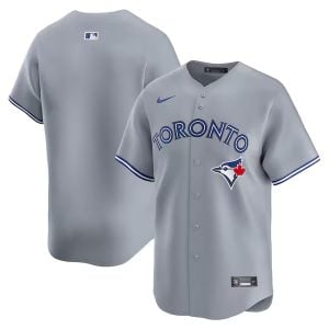 Toronto Blue Jays Blank Grey Away Limited Jersey - All Stitched