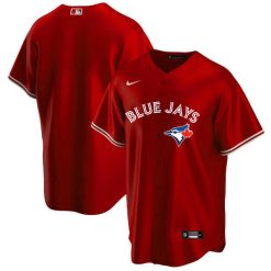 Toronto Blue Jays Blank Red Alternate Jersey - All Stitched