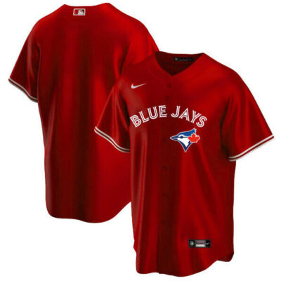 Toronto Blue Jays Blank Red Alternate Jersey - All Stitched