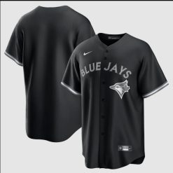 Toronto Blue Jays Blank Black White Jersey - All Stitched