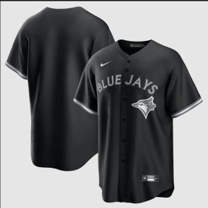 Toronto Blue Jays Blank Black White Jersey - All Stitched
