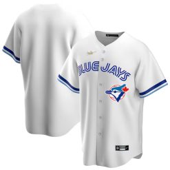 Toronto Blue Jays Blank White Cooperstown Throwback Jersey - All Stitched