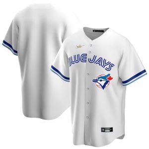 Toronto Blue Jays Blank White Cooperstown Throwback Jersey - All Stitched