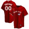 Custom Toronto Blue Jays Red Alternate Jersey - All Stitched