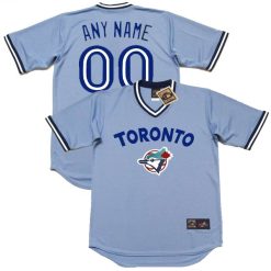 Custom Toronto Blue Jays Powder Blue 1970s Throwback Jersey - All Stitched