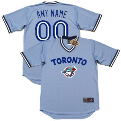 Custom Toronto Blue Jays Powder Blue 1970s Throwback Jersey - All Stitched
