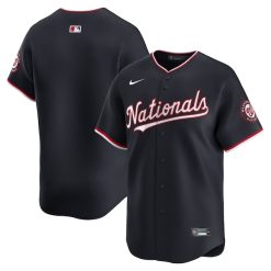Washington Nationals Blank Navy Blue Alternate Limited Jersey - All Stitched