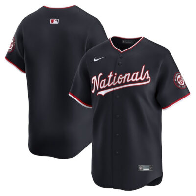 Washington Nationals Blank Navy Blue Alternate Limited Jersey - All Stitched