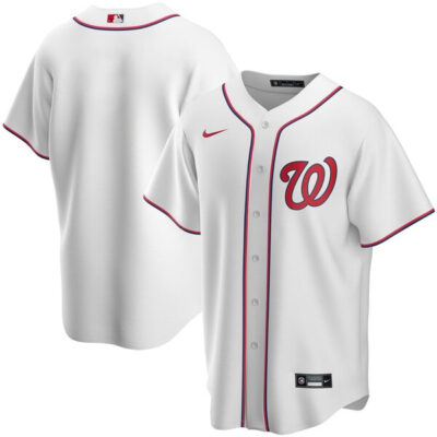 Washington Nationals Blank White Alternate Jersey - All Stitched