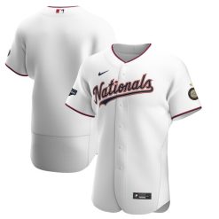 Washington Nationals Blank White Gold Program Jersey - All Stitched