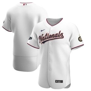 Washington Nationals Blank White Gold Program Jersey - All Stitched
