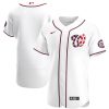 Washington Nationals Blank White Patriotic Alternate Jersey - All Stitched