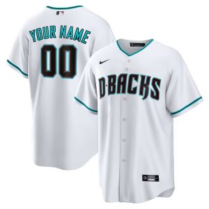 Custom Arizona Diamondbacks White Home Alternate Jersey - All Stitched