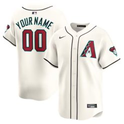 Custom Arizona Diamondbacks White Home Limited Jersey - All Stitched
