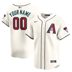 Custom Arizona Diamondbacks White Home Limited Jersey - All Stitched