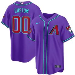 Custom Arizona Diamondbacks Purple Alternate Jersey