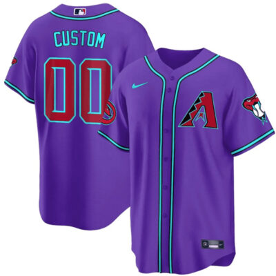 Custom Arizona Diamondbacks Purple Alternate Jersey