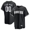 Custom Arizona Diamondbacks Black White Fashion Jersey