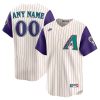 Custom Arizona Diamondbacks Pinstripe 1998-06 Throwback Jersey - All Stitched