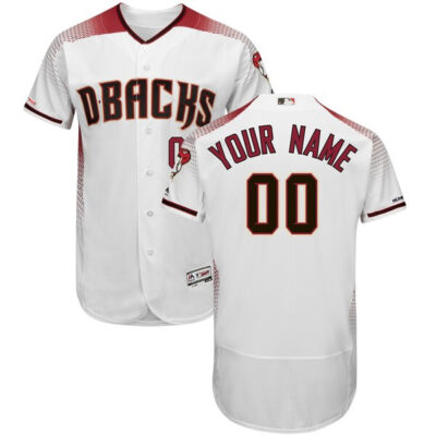 Custom Arizona Diamondbacks White Crimson Home Jersey - All Stitched