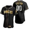 Custom Arizona Diamondbacks Black Gold Jersey - All Stitched