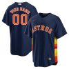 Custom Houston Astros Navy Alternate Jersey - All Stitched