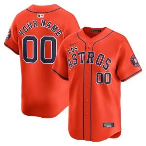Custom Houston Astros Orange Los Astros Hispanic Jersey - All Stitched