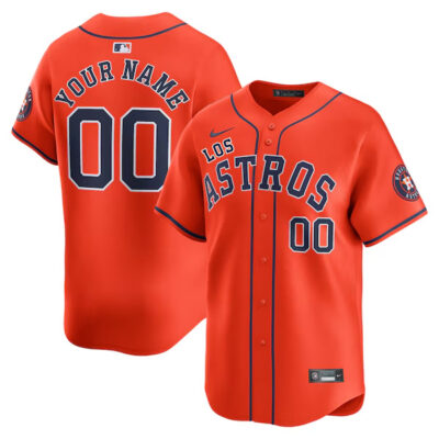 Custom Houston Astros Orange Los Astros Hispanic Jersey - All Stitched