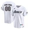 Custom Houston Astros White Throwback Limited Jersey - All Stitched