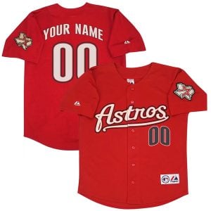 Custom Houston Astros 2012 Red Alternate Jersey - All Stitched