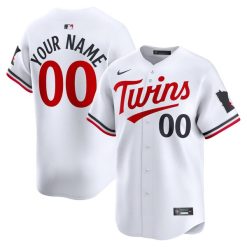 Custom Minnesota Twins White Home Limited Jersey - All Stitched