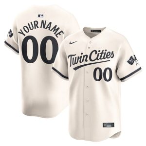 Custom Minnesota Twins City Cream Alternate Limited Jersey - All Stitched