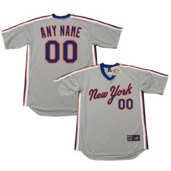 Custom New York Mets Grey 1980 Throwback Jersey