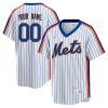 Custom New York Mets Pinstripe Cooperstown Throwback Jersey