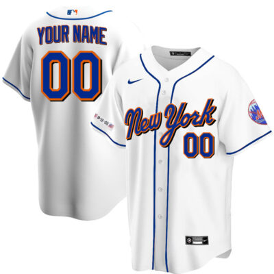 Custom New York Mets White 11/9 20th Anniversary Jersey