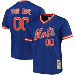 Custom New York Mets Royal Blue Throwback Jersey