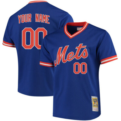 Custom New York Mets Royal Blue Throwback Jersey