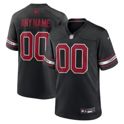 Custom Arizona Cardinals Black Alternate Game Jersey - All Stitched