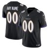 Custom Baltimore Ravens Black Alternate Vapor F.U.S.E Limited Jersey - All Stitched