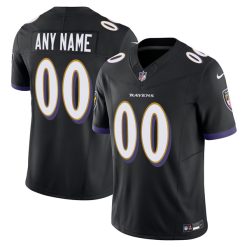 Custom Baltimore Ravens Black Alternate Vapor F.U.S.E Limited Jersey - All Stitched